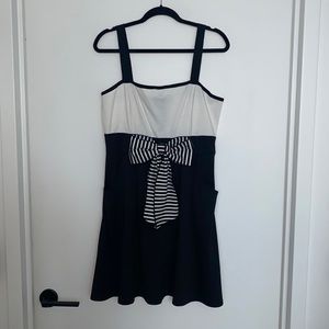 Vintage Forever 21 Faith 21 Black & White Bow Dress